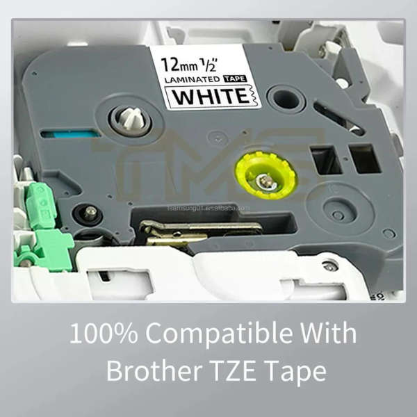 TZ-231 /TZ231  Label Tape Cartridge 12mm Laminated Black On White - 4 Pack