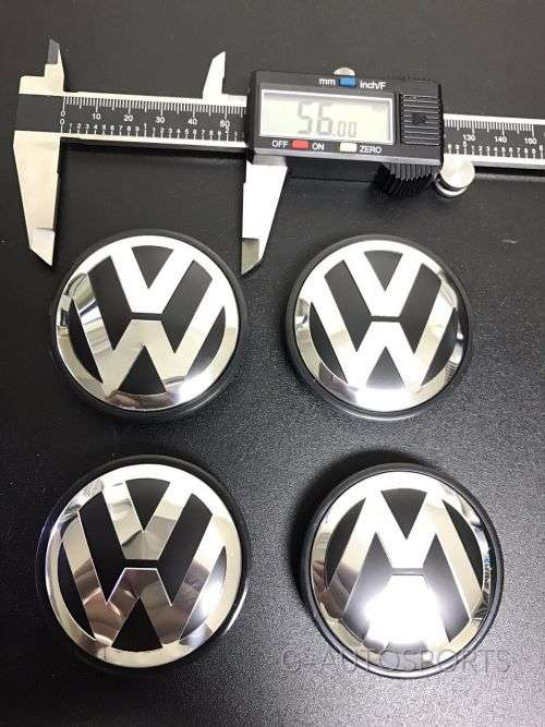 VW 56MM CENTRE CAPS / HUB CAP SET (4 PIECES)