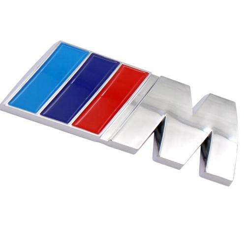 SILVER BMW M BADGE 73MM MOTORSPORT