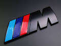 BLACK BMW M BADGE 73MM MOTORSPORT