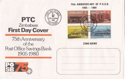 Post office Savings Bank Zimbabwe FDC