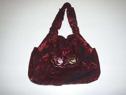 Nice Maroon Organza Handbag