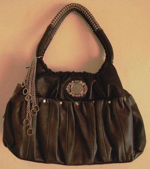 Pember Fashion Designer Handbag - Black/Charcoal