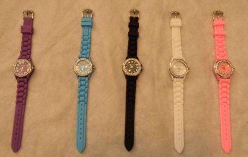 Ladies Crystal Silicone Fashion Watches