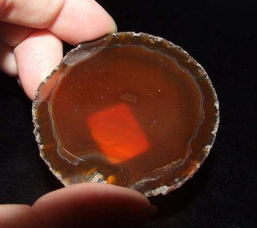 Carnelian both sides polished slice