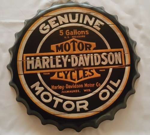 Harley Davidson Large Tin Bottle Cap