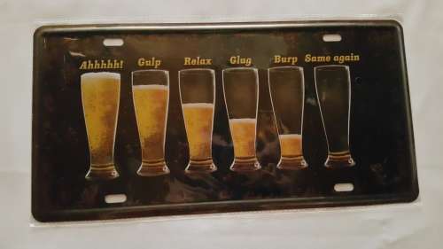 Beer Glasses Tin Sign