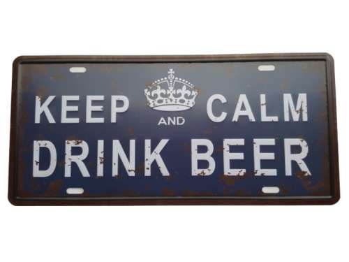 Keep calm and drink beer Tin Sign