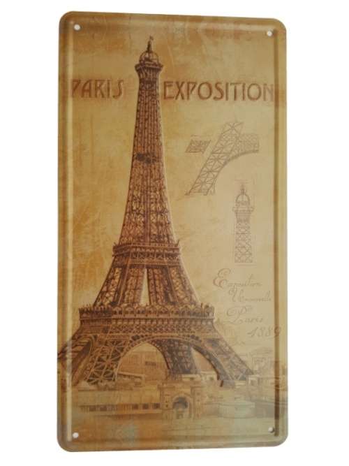 Paris Exposition Tin Sign
