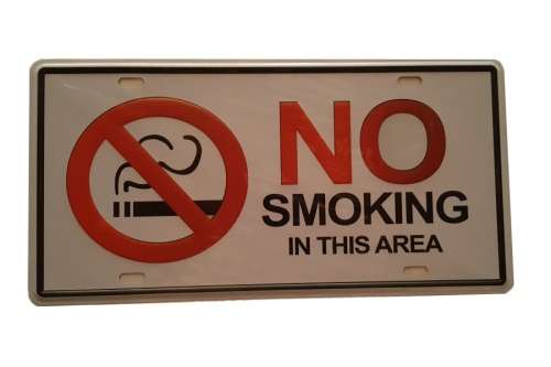 No Smoking Tin Sign