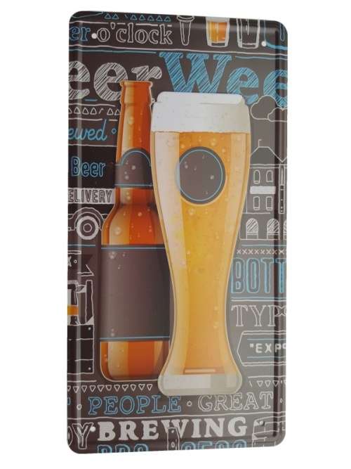 Beer Brewing Tin Sign