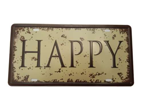 Happy Tin Sign