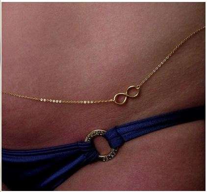 Trendy Double Layers Waist Belly Chain Bikini Necklace Body Chain - Infinity