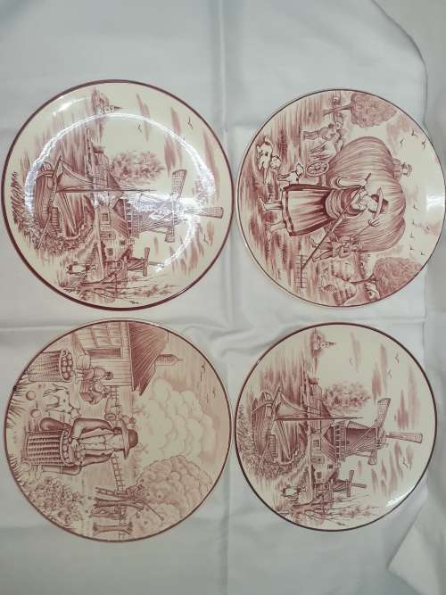 Crown Delfts Blauw Handwerk 4 Plates