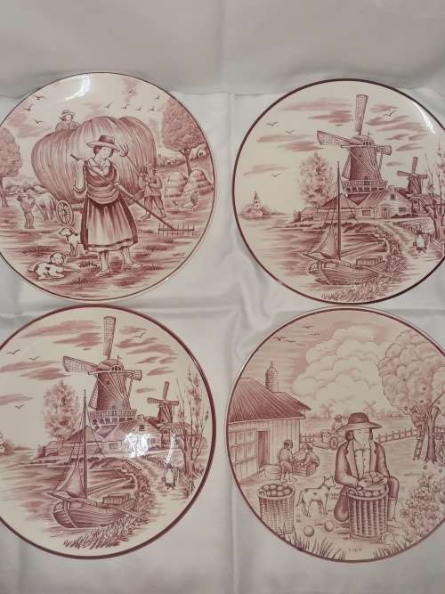 Crown Delfts Blauw Handwerk 4 Plates