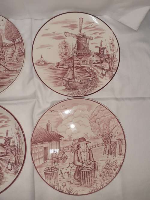 Crown Delfts Blauw Handwerk 4 Plates