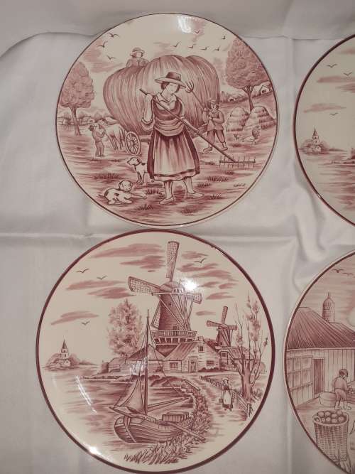 Crown Delfts Blauw Handwerk 4 Plates