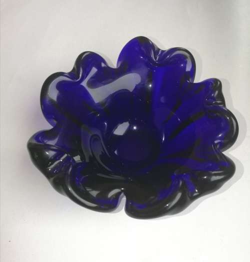 Cobalt blue Murano ashtray