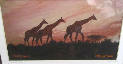 ONCE OFF RARE MALACHI SMITH SA ARTIST~UNIQUE COLLECTORS PRINT ON CANVAS HAND SIGNED