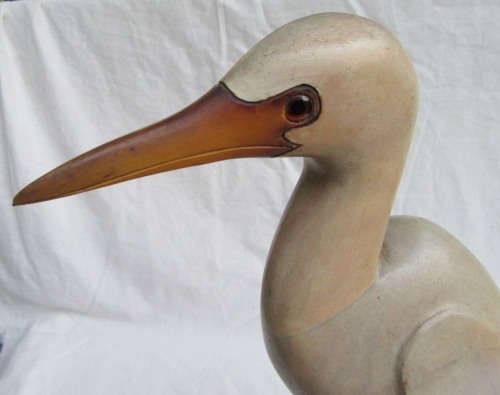 IMPRESSIVE LIFE SIZE FEATHERS OF KNYSNA VTG CATTLE EGRET LOW NUMBER PRODUCED VGC