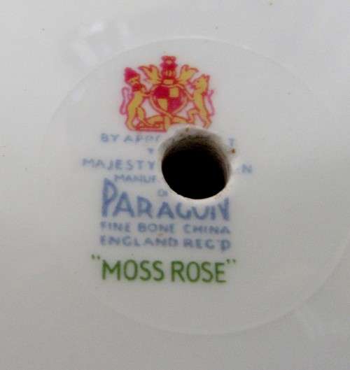 COLLECTIBLE VINTAGE TWO-TIER MOSS ROSE PARAGON CAKE MUFFIN STAND~NO DAMAGES