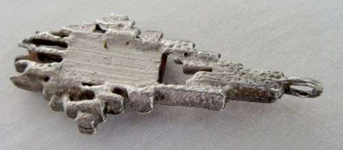 IMPORTANT MID CENTURY HEAVY MODERNIST MARKED 925 SILVER GENUINE BALTIC AMBER PENDANT WOW WOW!!!