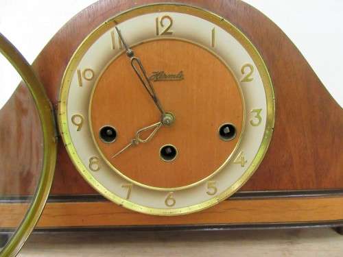 RARE DWARF GERMAN HERMLE MANTEL CLOCK IN GOOD WORKING CONDITION