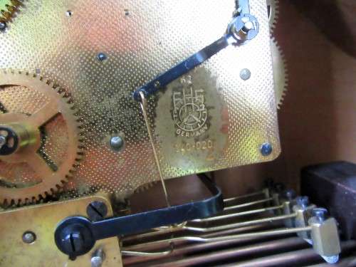 RARE DWARF GERMAN HERMLE MANTEL CLOCK IN GOOD WORKING CONDITION