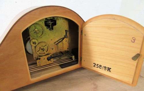 RARE DWARF GERMAN HERMLE MANTEL CLOCK IN GOOD WORKING CONDITION