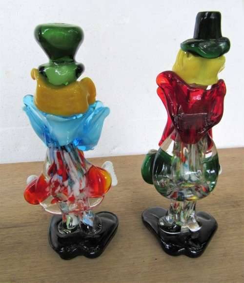 2 FUN RETRO MURANO CLOWNS, BOTH IN EXCELLENT DAMAGE FREE CONDITION