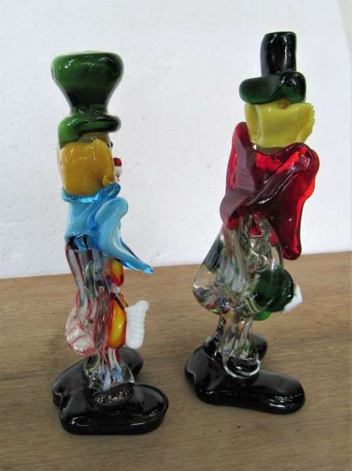 2 FUN RETRO MURANO CLOWNS, BOTH IN EXCELLENT DAMAGE FREE CONDITION