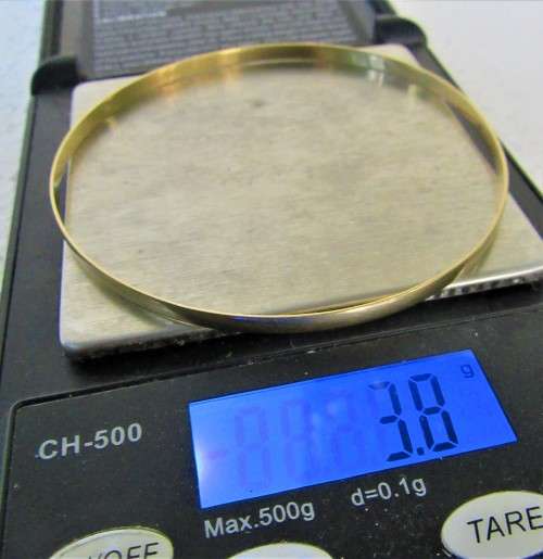 GOOD INVESTMENT~# 3 SOLID 9 CT GOLD ARM BANGLE 3.8 grms. VALUE R1500