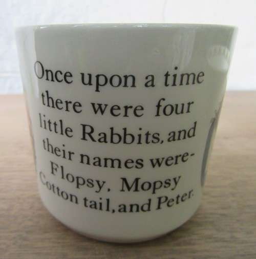 VINTAGE ROYAL DOULTON BUNNYKINS CEREAL BOWL AND A WEDGWOOD PETER RABBIT MUG BOTH VGC
