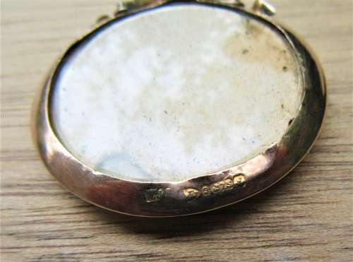 ANTIQUE EDWARDIAN PERIOD SOLID 9 CARAT GOLD DOUBLE LOCKET BEVEL GLASS STAMPED 11.6 GR