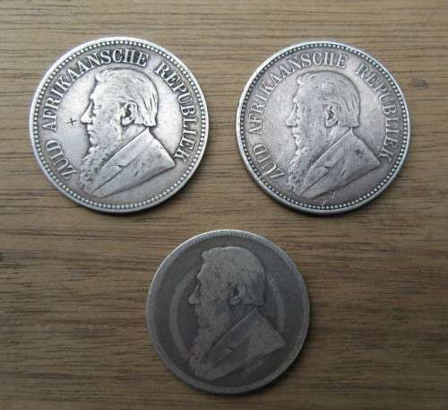 ZAR 2 1/2 SHILLING COINS 1893 AND 1897 GOOD CONDITION AND A 1896 2 SHILLING COIN ALL FOR ONE BID