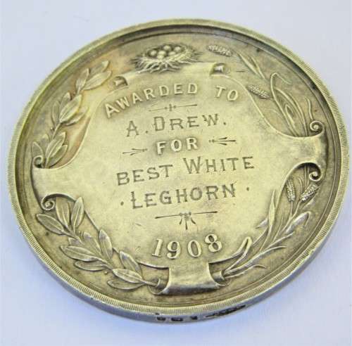 ULTRA RARE ONE OF A KIND SOLID SILVER HM RAND POULTRY CLUB BADGE C1908 WOW WOW!!!!