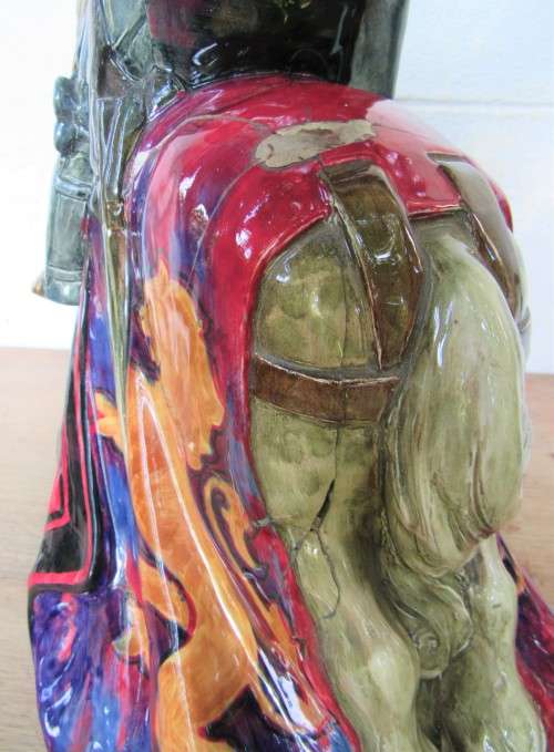 FREE COURIER DELIVERY~HUGE RARE ROYAL DOULTON FIGURINE OF ST GEORGE ON HORSE BACK HN 2067~READ