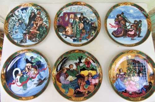 UNUSUAL SET OF DANISH ROYAL COPENHAGEN PLATES RICH COLOUR DECORATION~FREE COURIER DELIVERY!!!