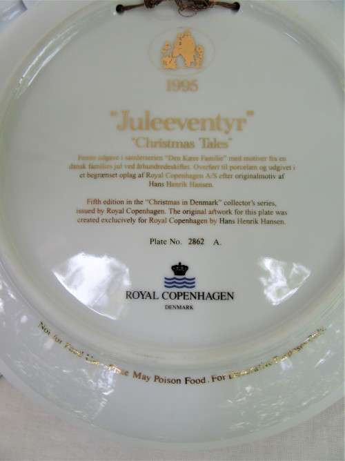 UNUSUAL SET OF DANISH ROYAL COPENHAGEN PLATES RICH COLOUR DECORATION~FREE COURIER DELIVERY!!!