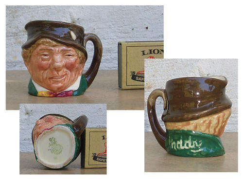COLLECTABLE RETIRED ROYAL DOULTON~MINI CHARCTER JUG PADDY~EARLY 1940'S A STAMP