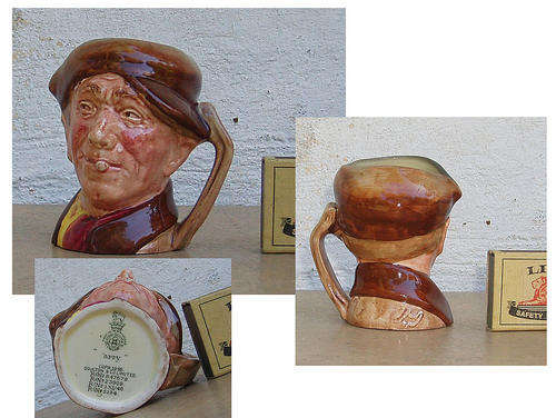 COLLECTABLE SMALL SIZE~RETIRED ROYAL DOULTON CHARACTER JUG~ARRY~1947-1960