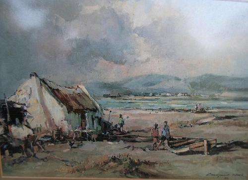 CHRISTIAAN NICE~FRAMED EARLY PRINT OF CAPE SCENE~HAS PRINTED SIGNATURE