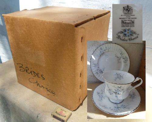 ORIGINAL PACKING BOX CONTAINING VINTAGE PARAGON BRIDE'S CHOICE TEA SET~READ