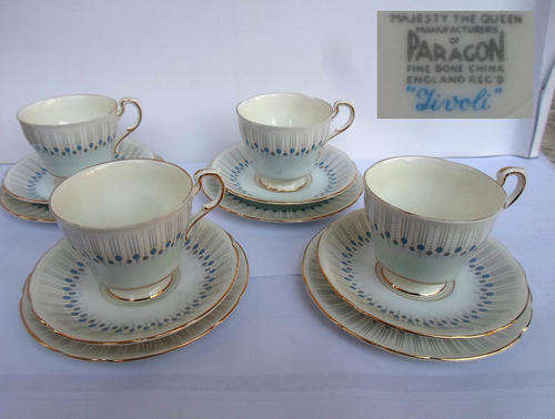 FOUR PERFECT TIVOLI PATTERN PARAGON TRIOS~MAY MADNESS LOW START WOW!!!
