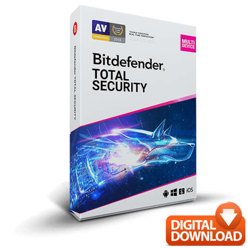 Bitdefender TOTAL SECURITY & FREE MyCyberCare - 3 Devices