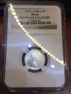 Start at Zero!!!! $$ Clearance $$ All must GO! $$ SOUTH AFRICA UNION 6P 1959 MS64