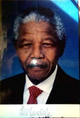 CRAZY ZERO START!!!! $$ All must GO!  - MANDELA AUTHENTIC SIGNATURE AUTOGRAPH PHOTO