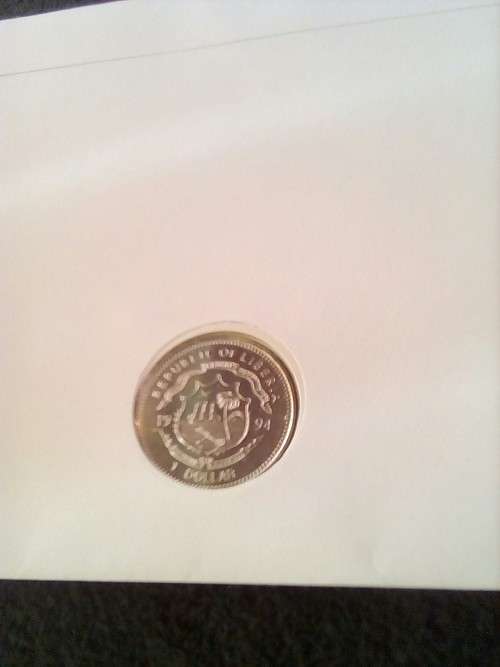 CRAZY ZERO START!!!! $$ All must GO!- MANDELA SILVER PROOF COIN COVER LIBERIA 1994