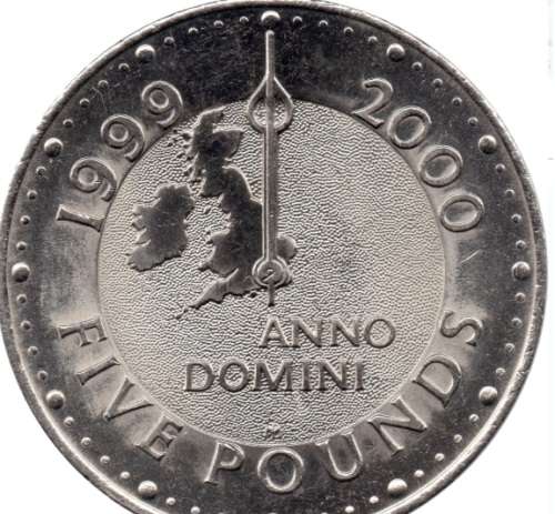 CRAZY ZERO START!!!! $$ All must GO!- GREAT BRITAIN - 5 Pounds - 1999 Elizabeth II 4th portrait