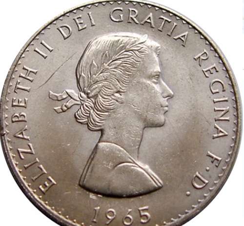 CRAZY ZERO START!!!!$$All must GO!- GREAT BRITAIN - 1965 1 Crown - Elizabeth II Churchill